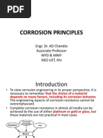 Corrosion Principles: Engr. Dr. AD Chandio Associate Professor Myd & Mmy Ned Uet, Khi