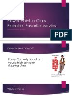 Power Point in Class Exercise - Favorite Movies