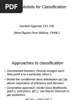 Linear Models For Classification: Sumeet Agarwal, EEL709 (Most Figures From Bishop, PRML)