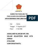 Sambutan Panglima Tni 171717 - Jadi