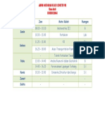 Jadwal Mata Kuliah Kelas B