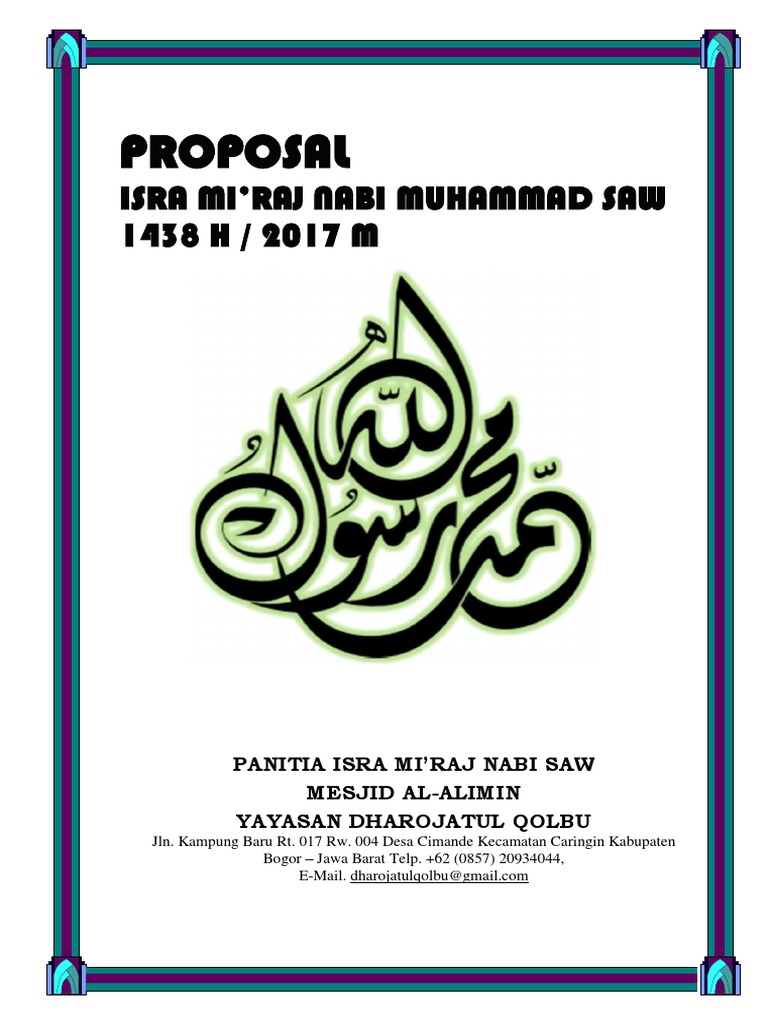 Proposal Peringatan Isra Mi'raj 2017 | PDF