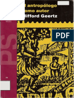 Clifford Geertz - El Antropólogo Como Autor, Edit. Paidós 84 Pags