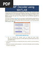 DTMF Decoder Using MATLAB