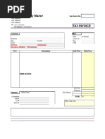 Tax Invoice - Template