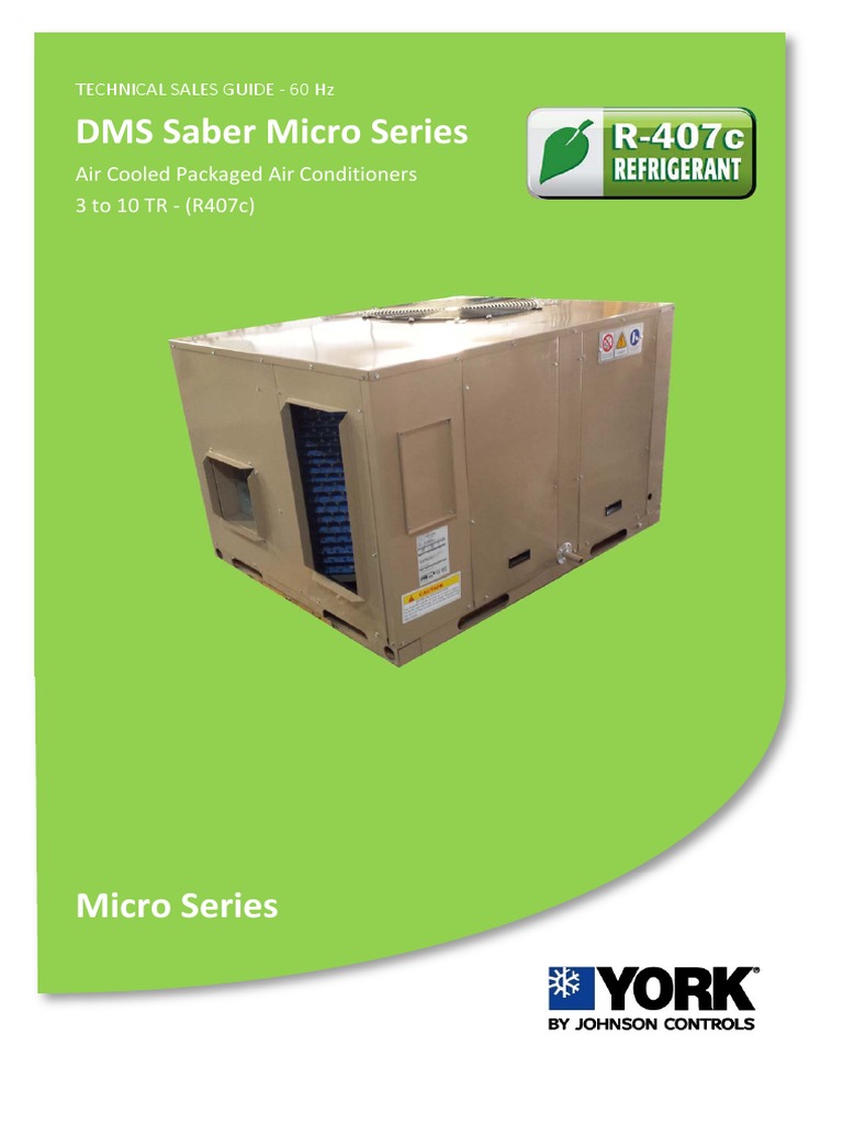 Tsg Micro(r407c 60hz) York Hvac Air Conditioning