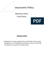 Monetary and Fiscal Policy
