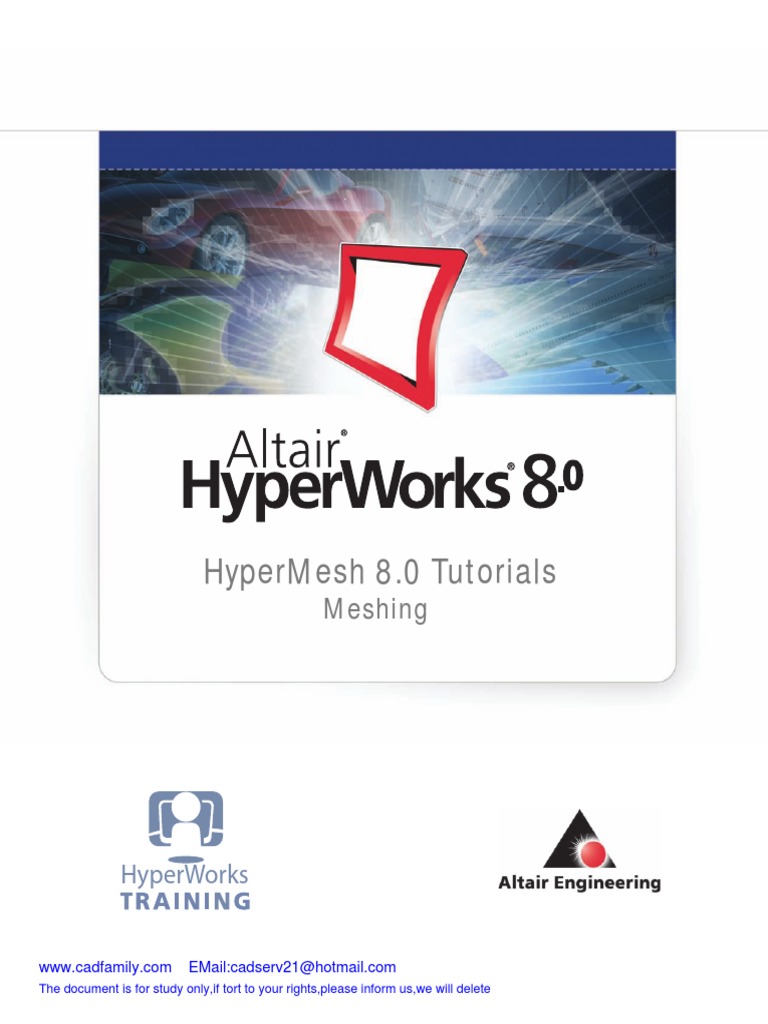 Altair Hyperworks Hypermesh 8 - 0 Tutorial Meshing PDF | PDF
