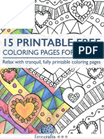 15 Free Printable Adult Coloring Pages PDF