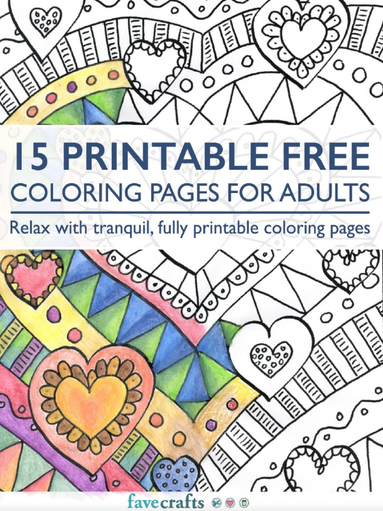 15 Free Printable Adult Coloring Pages PDF | PDF | Coloring Book | Books
