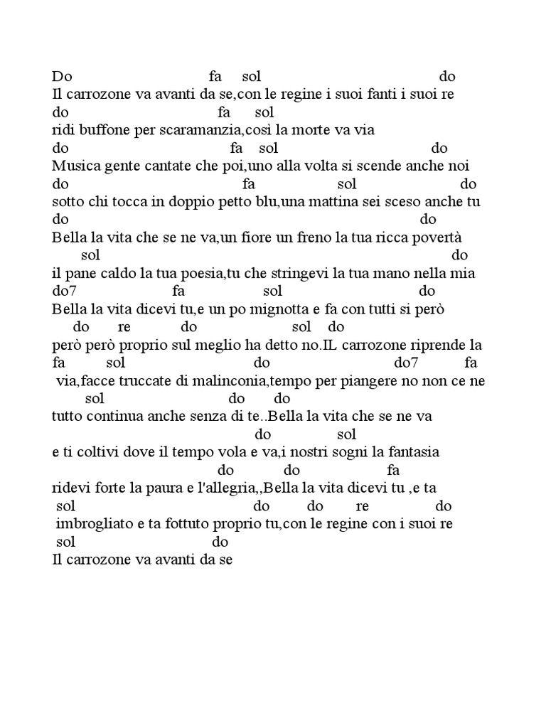 il carrozzone testo e accordi pdf