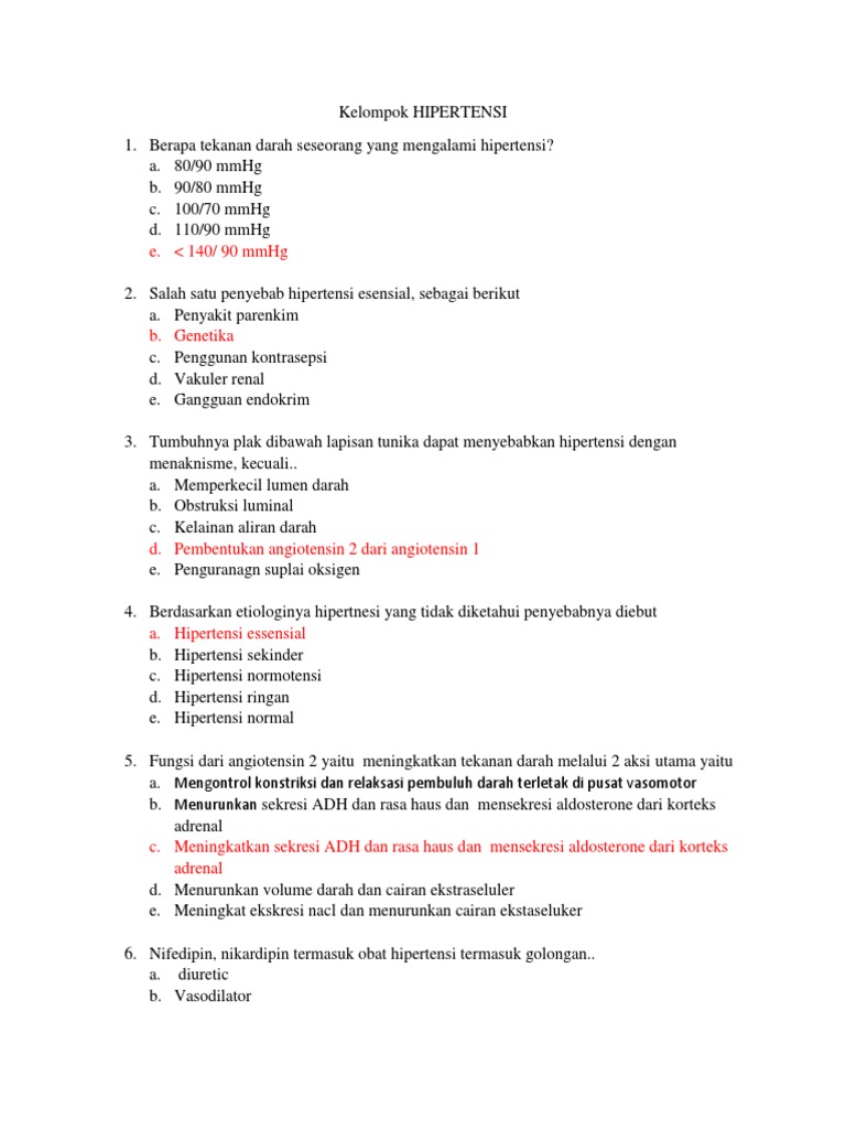 Soal Hipertensi
