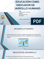 La Educación Como Indicador de Desarrollo Humano