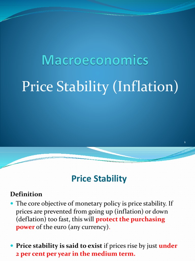 Macroeconomics Price Stability Inflation PDF Deflation Inflation