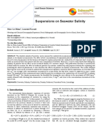 Effect of Sediment Suspensions On Seawater Salinity Assessments