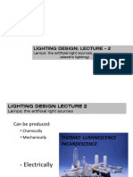 Lighting Design Lecture 2: Types of Lamps and Their Characteristics