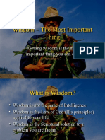 Wisdom - The Most Important Thing