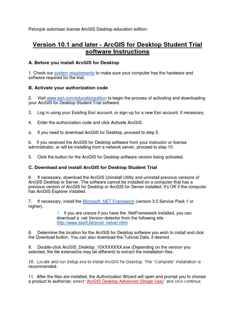Version 10.1 and Later Arcgis For Desktop Student Trial Software