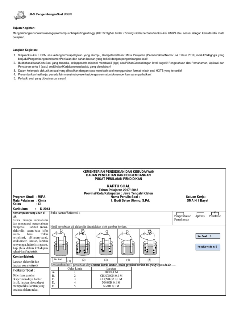Contoh Soal Kimia Hots Dunia Sosial
