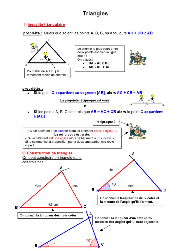 Exercices Construction De Triangles 5ème Pdf