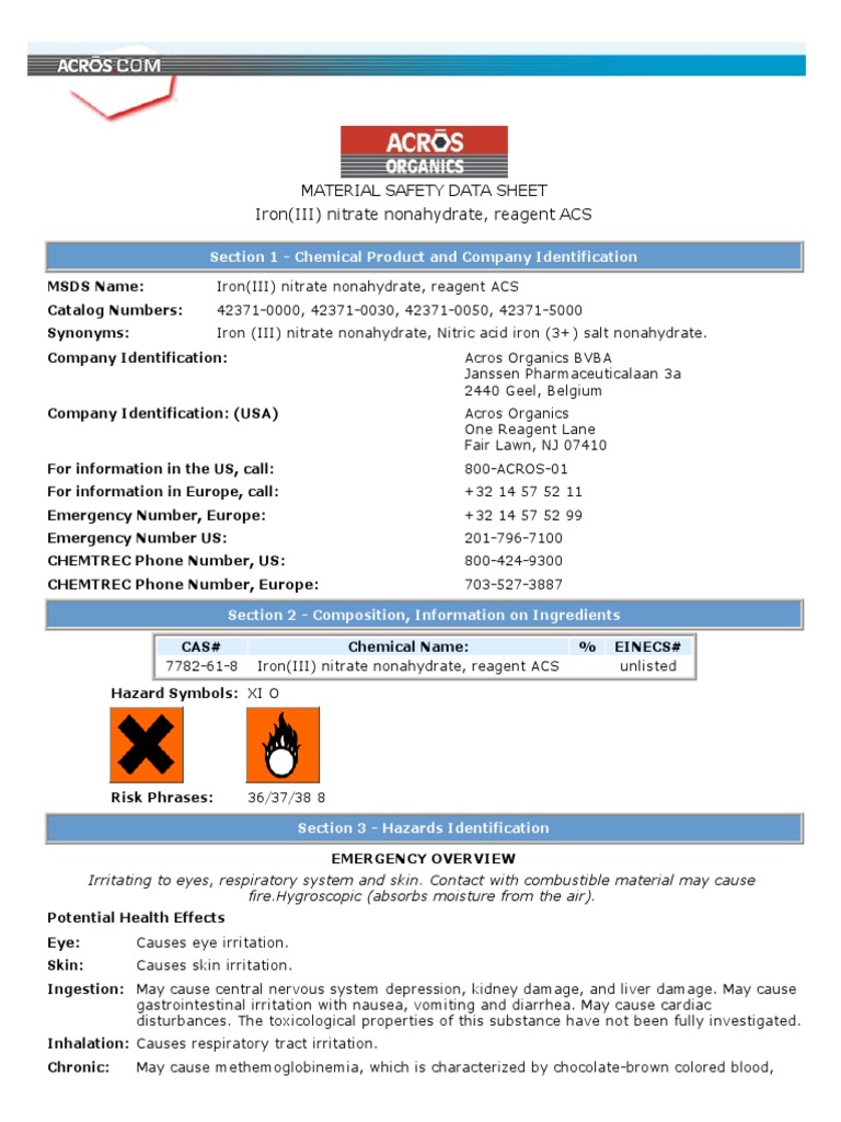 MSDS Fe(NO3)3.pdf Breathing Personal Protective Equipment