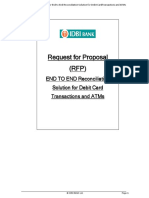 RFP For End To End Reconciliation of Debit Card Transactions and ATMs