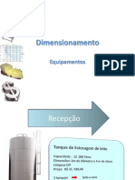 dimensionamento de equipamentos indústria alimentos