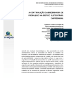 A Engenharia de Produção e a Gestão Sustentável Empresarial