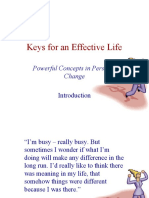 Keys For An Effective Life: Powerful Concepts in Personal Change