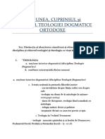 Noțiunea Cuprinsul Și Înțelesul Teologiei