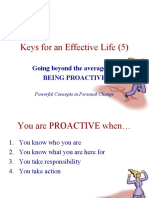 Keys For An Effective Life (5) : Going Beyond The Average by Being Proactive