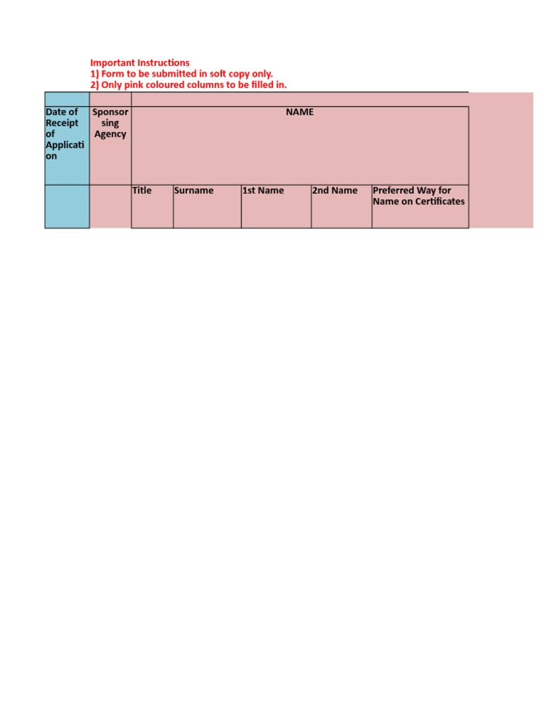Applicant's Data Format 4. | PDF | Business