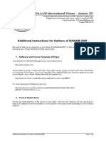 Instructions for DAAAM 2008 Paper Submission