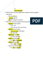 Personal Pronouns Verb To Be (Am-Is-Are) in Affirmative, Negative and Interrogative Statements