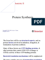 Protein Synthesis: Molecular Biochemistry II