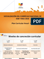 Socialización Del Currículo Nacional de Egb Y Bgu 2016 Plan Curricular Anual - PCA