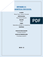 Informe 01 Estadisca Con Excel Hinojo