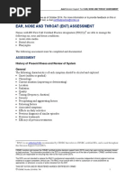 ENT Assessment Format Guide | PDF