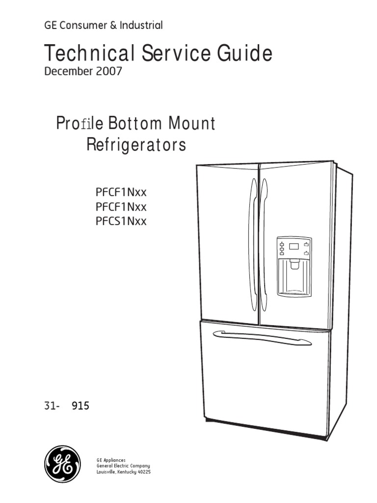 Technical Service Guide Profi Le Bottom Mount Refrigerators PDF Ac Power Plugs And Sockets