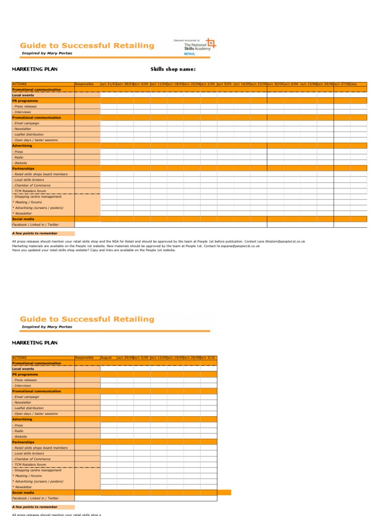 GSR Marketing Plan Template | PDF