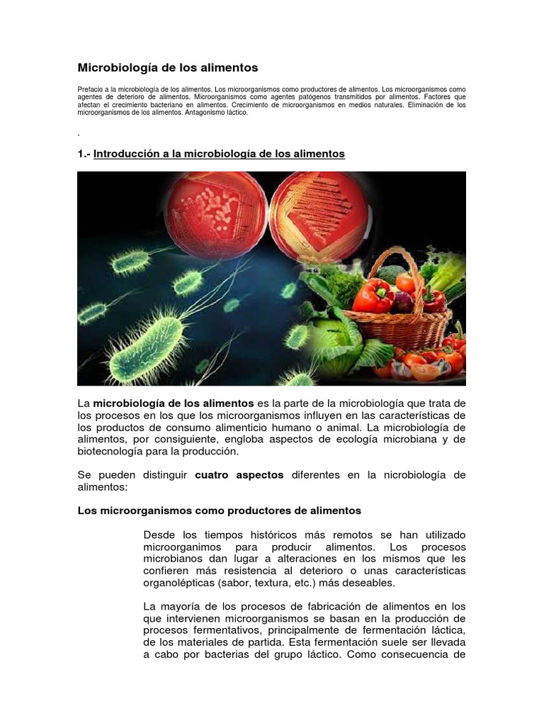 Microbiología de Alimentos y Microorganismos | PDF | Las bacterias ...