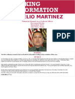Reward Poster for BP Agent Martinez