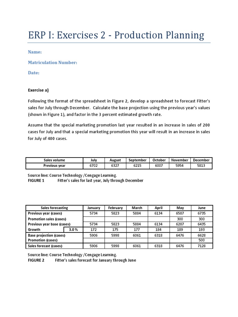 quiz about production planning
