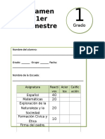 1er Grado - Examen Bloque 1 (2017-2018)