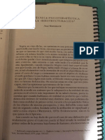 Cap. 9 “La Técnica Psicoterapéutica de La “Reestructuración””. Watzlawick, P. (2000). en Watzlawick, P. y Nardone, G. Terapia Breve Estratégica