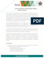 Manejo Herramientas Microsoft Office2016 Excel