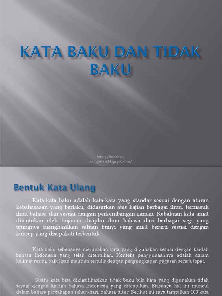 kata baku dan tidak baku.ppt