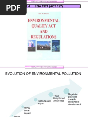 1.4 Eqa 1974  PDF  Environmental Impact Assessment 