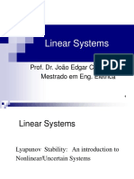 Linear Systems: Prof. Dr. João Edgar Chaves Filho Mestrado em Eng. Elétrica