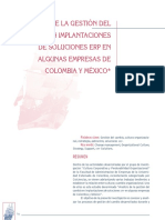 Analisis de Gestion Del Cambio en Implantaciones de Algunas Empresas de Colombia y Mexico PDF